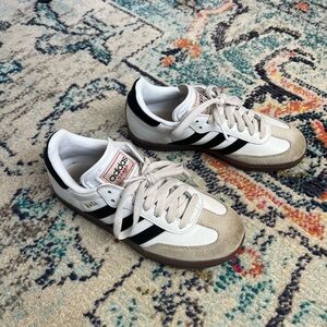 Adidas White and Black sambas